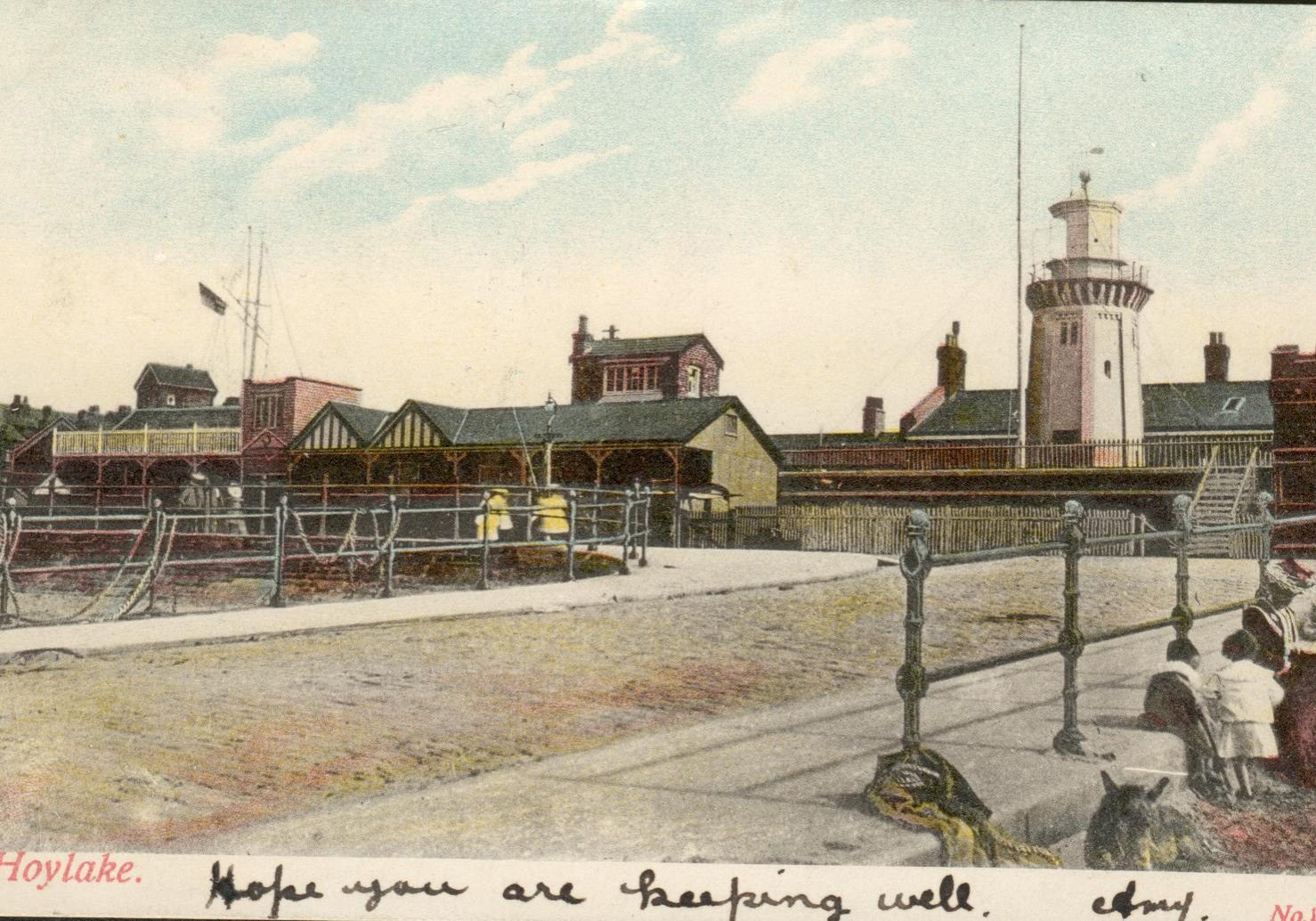 Lifeboat Station slipway, early 1900s. Note the beach level is at the bottom of the slipway. The first of these railings is now almost completely submerged.